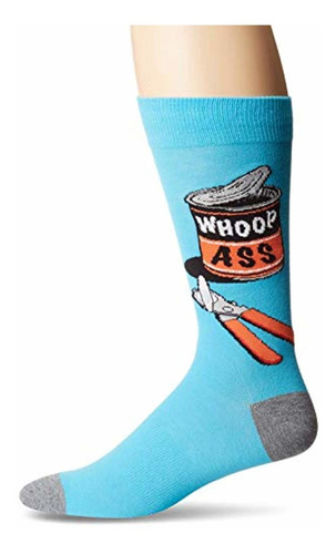 K. Bell Socks Mens Play On Words Novelty Crew Socks