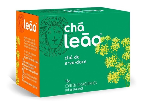 Imagem 1 de 1 de Chá Leão Ervas - Erva-doce - 10 Sachês