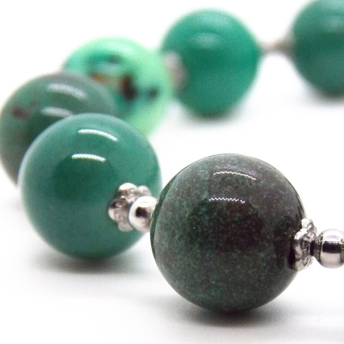 Pulsera De Piedras Naturales Semipreciosas De Crisoprasa