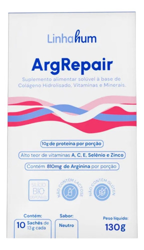 Suplemento Argrepair 10 Saches 13g Cicatrização Kit Com 3 Cx