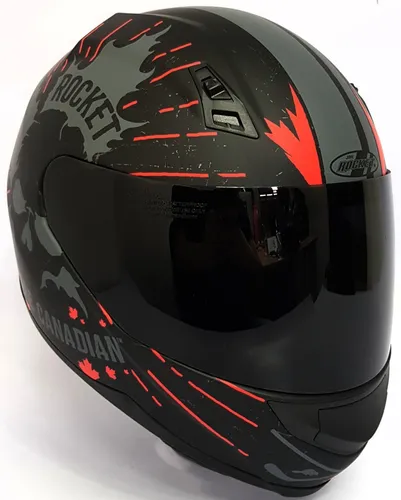 Casco Joe Rocket Rkt 7 Hardcore Canadian Negro rojo Cuotas sin