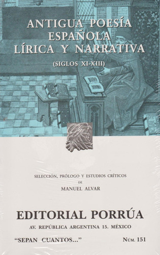 Libro Antigua Poesía Española Lírica Y Narrativa (siglos Xi-