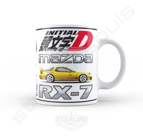Taza Porcelana Fierrera | Initial D | Mazda Rx-7 (f3ds) #02