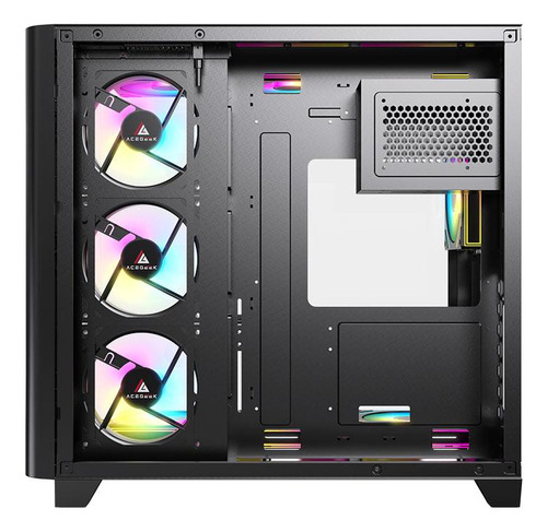 Gabinete Gamer Acegeek Curvex, Mid-tower, Lateral De Vidro