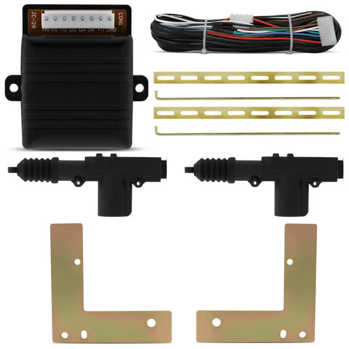 Trava Elétrica Fiat Uno 2 Portas Com Kit Suportes De Fixação