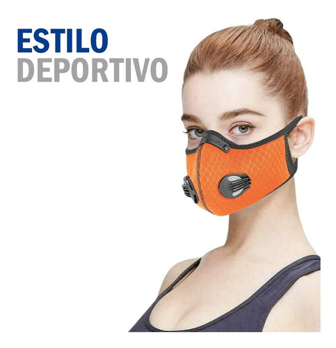 Cubrebocas N95 Lavable Reusable 2 Válvulas Filtro Deportivo