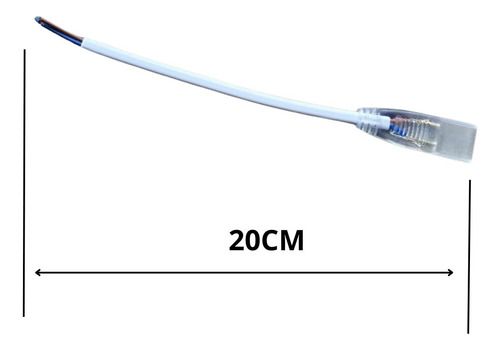 Conector Mangueira Led 8mm 2 Vias 1 Terminal - 1 Unidade