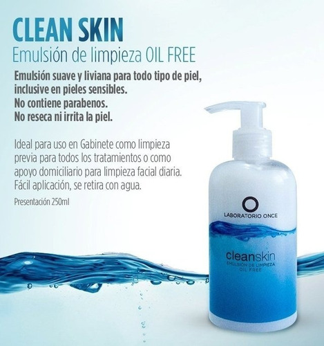 Clean Skin Emulsion Limpieza Oil Free 250g Lab Once La Plata