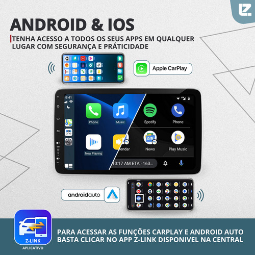 Multimídia Mp10 Android 13 Wifi 32gb 2gb Rotativa Hands Free