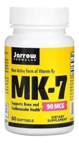 Mk-7, Vitamina K2, 90mcg, 60 Cápsulas, Jarrow Formulas Sabor Sem sabor