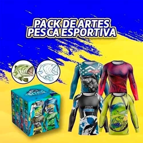 Artes Total Camisetas Pescaria Pesca Editáveis Corel Mockups