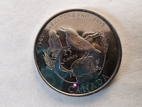 Moneda Canadá 25 Cents 2005 Saskatchewan (x1603