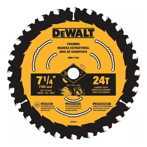 comprar Hoja De Sierra Circular Dewalt, 7 1\u002F4 Pulgadas, 24 Dientes,