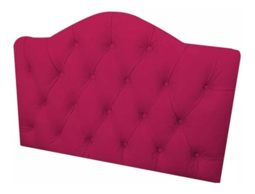  Cabeceira de cama Kasabela Roma Curva 1 corpo 90cm x 58cm Camurça rosa pink