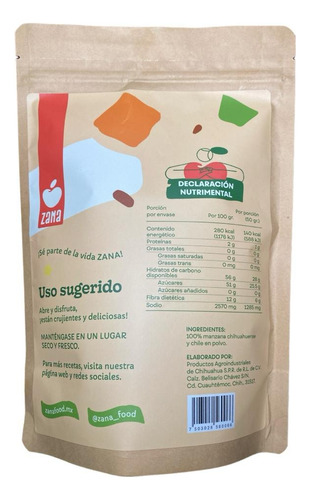 Manzana Liofilizada Chile Chips