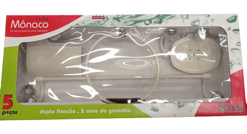 Kit Juego Accesorios Baño Beige Abs - Ferrejido