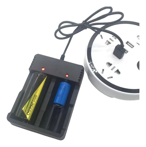 Cargador De Pilas Recargables Usb Litio 18650 21700 Aa Aaa