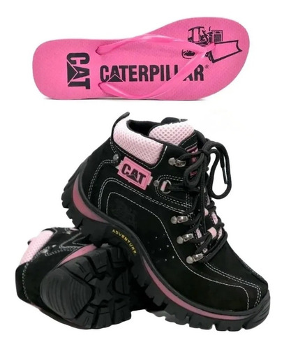 Bota Caterpillar En Cuero Ref.300 Plantilla En Gel Dama