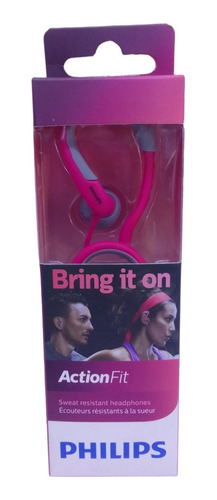 Audífonos Deportivos Ear-clip Shq1250 Rosado Philips