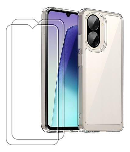 Funda + Mica Cristal Para Xiaomi Poco C71,redmi A5 4g Transparente Xiaomi Poco C71/redmi A5 4g