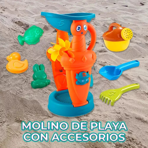 Set Juguetes Playa Molino Arena Grande Con Accesorios Niños
