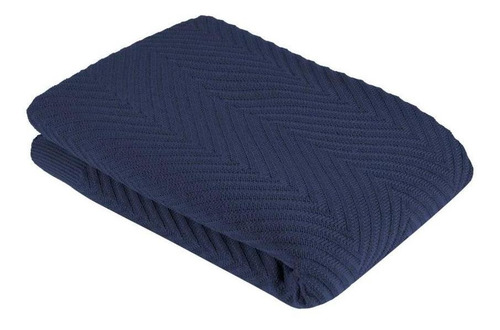 Manta Tricot Mabelle Marinho 130 X 150 Cm