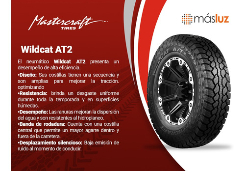 4 Llantas Wildcat At2 Mastercraft Medida Lt245/75r16 116r