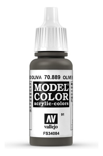 Vallejo Model Color 17ml Pintura Acrílica Color 91 Pardo Oliva 70.889