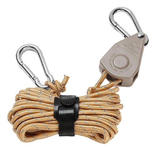 2 Colgador De Cuerda Con Trinquete Seguro Con Mosquetón
