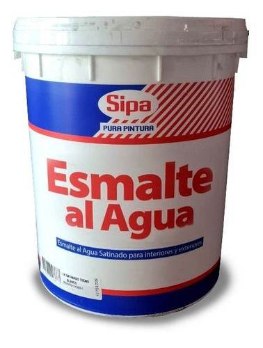 Imagen 1 de 1 de Esmalte Al Agua Sipa Satinado Blanco Pinturasonlinecl