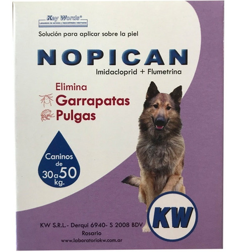 Pipeta Garrapaticida-antipulgas Perros De 30 A 50 Kg Nopican