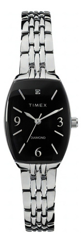 Reloj Mujer Timex Tw2t50000jt Cuarzo 21mm Pulso Plateado