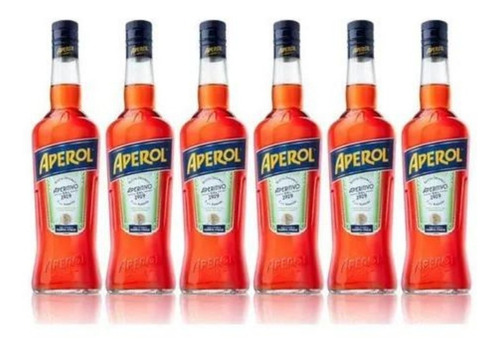 Aperol Aperitivo Itaiano 750 Ml Pack X6 Zetta Bebidas