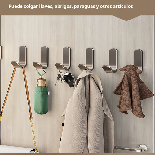 Ganchos Adhesivo De Acero Inoxidable Para Baño Y Cocina 20pc Ganchos Toalleros Adhesivos De Pared Para Toalla Baño Cocina
