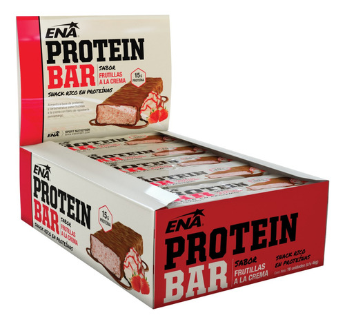 Ena Barra Protein Bar Frutillas a La Crema (16 Barras)