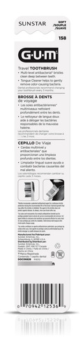 Cepillo De Dientes De Viaje Gum Modelo Plegable Cerdas Suave Color