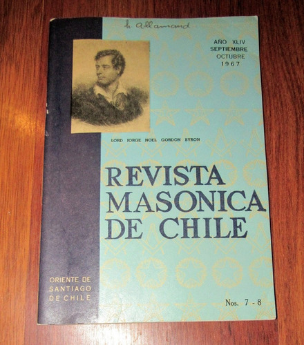 Revista Masonica De Chile 1967 N° 7 Y 8 (c85)