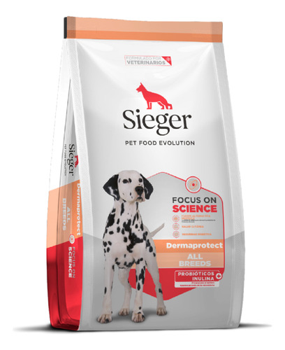 Alimento Sieger Focus On Science Dermaprotect para perro adulto sabor cordero y arroz en bolsa de 7.5 kg