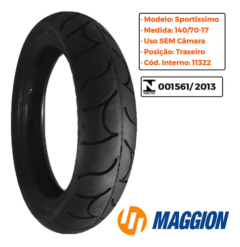 Par Pneu Next 250 110-70-17 + 140-70-17 (+largo) Maggion