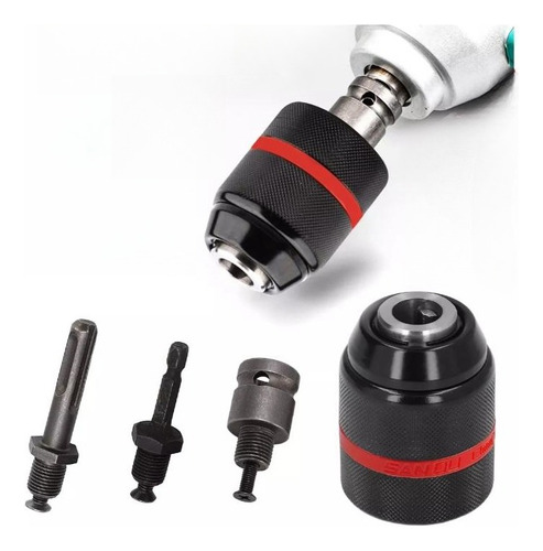 Mandril 13mm 3 Adaptadores Atornillador, Taladros De Impacto