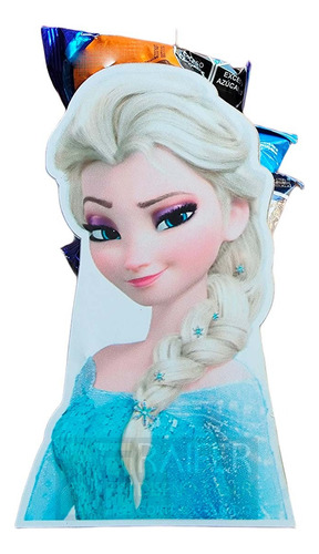 Dulcero Centro De Mesa De Elsa Frozen 10 Pzas Imagen 2 Caras