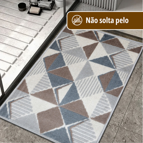 1 Tapete Banheiro Grande Antimofo Soft Macio Js Rm51cz 50x80