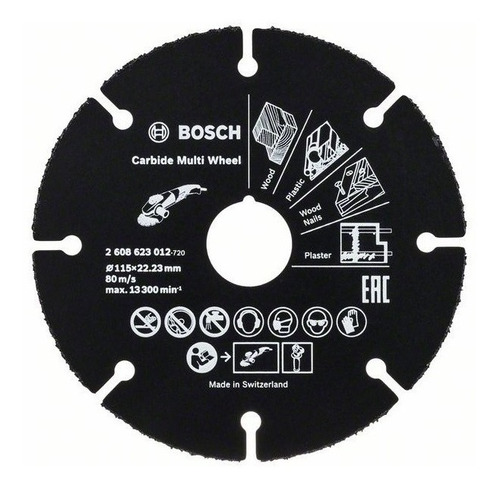 Disco Corte Bosch Amoladora 115 Mm Madera Plastico Clavos