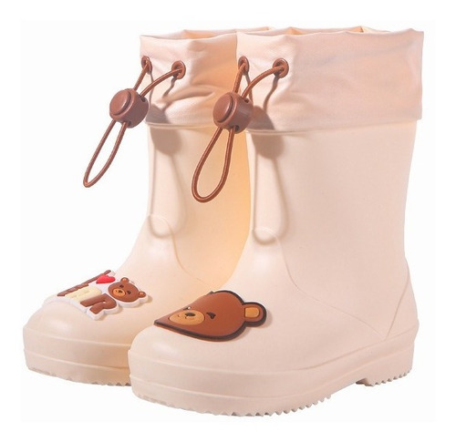 Bota Impermeable Lluvia Niños Con Jareta Botas De Plastico