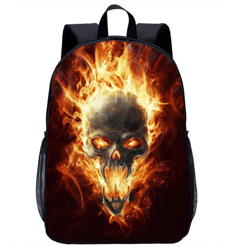 Mochila Escolar Amazon Hot Sale Con Estampado De Calaveras,