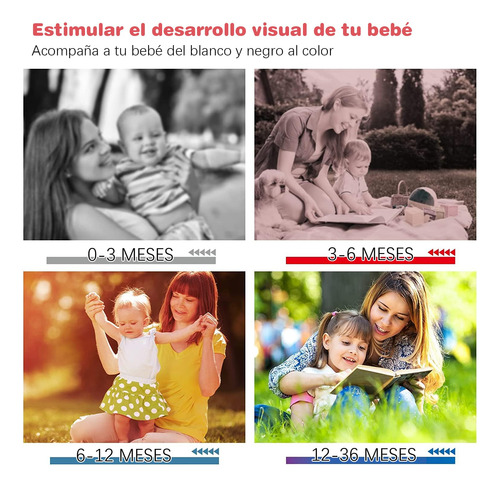 Tarjetas Flash De Alto Contraste Para Niños, 64 Tarjetas