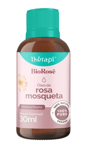 Óleo De Rosa Mosqueta 30ml Therapi Biorose+ Vitamina E