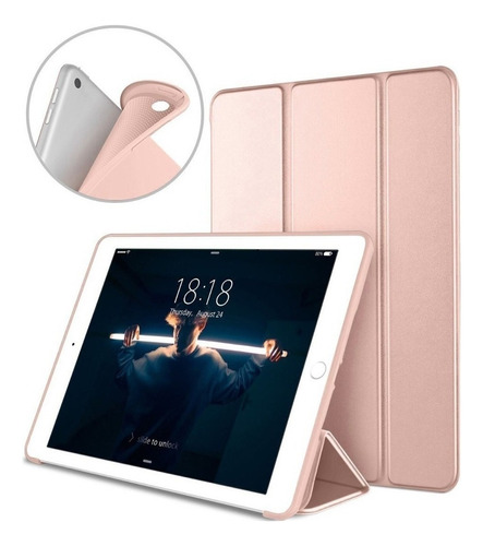 Funda Smart Case Para iPad 10.2 9gen A2602 A2603 A2604 Rosa