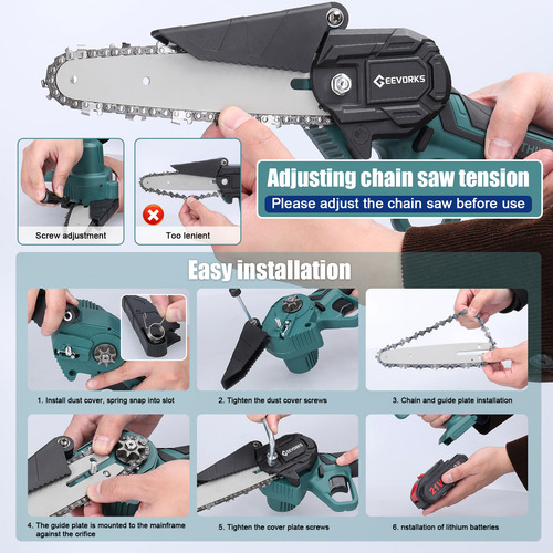 Pinza Para Motosierra Eléctrica, 21 V, Rama De Carpintería,