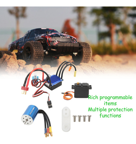 Motor Sem Escova 2435 4800kv 25a Esc 2,2 Kg Servo Rc Para 1/
